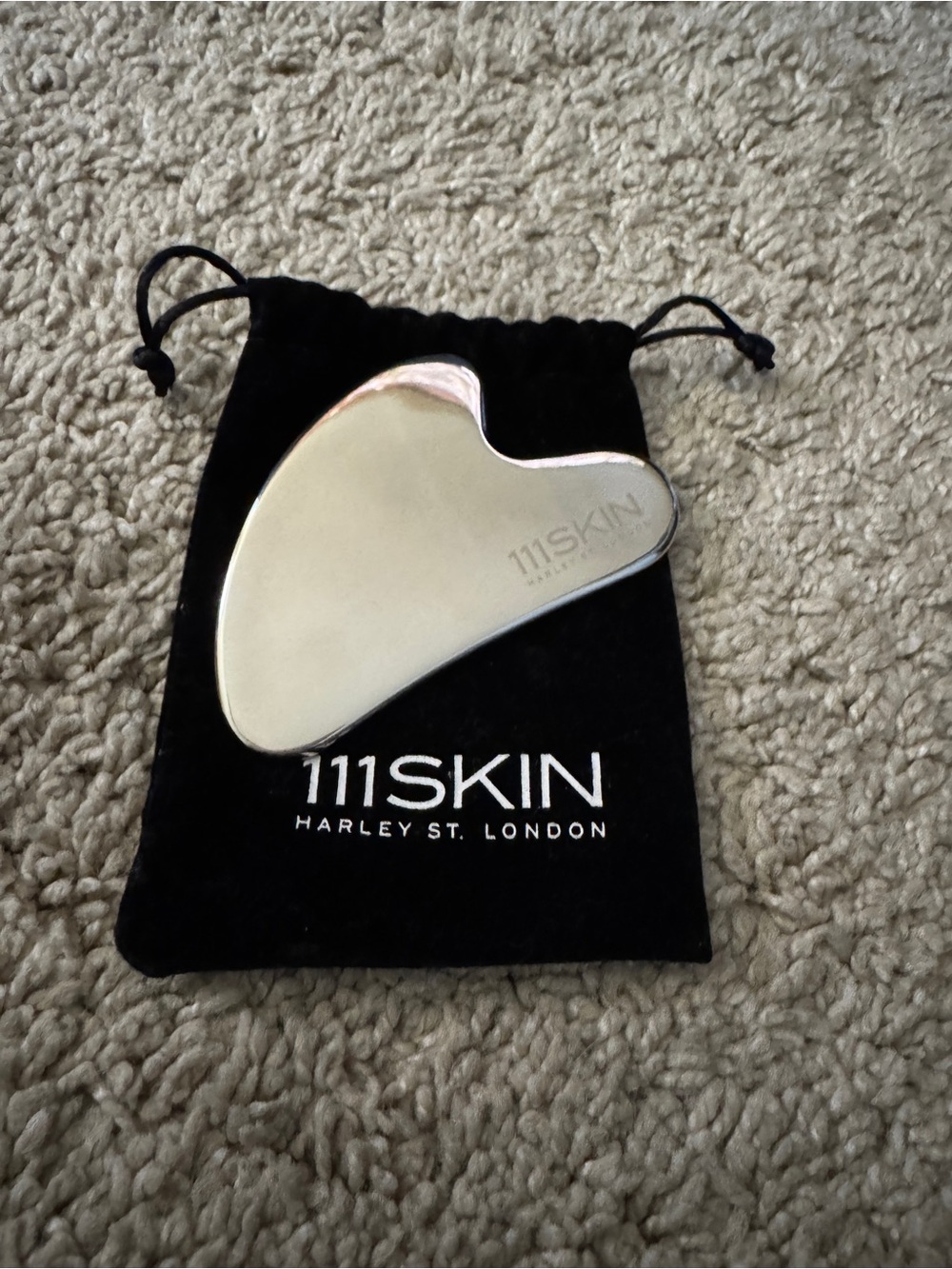 111SKIN Silver-Tone Gua Sha Facial Massage Tool